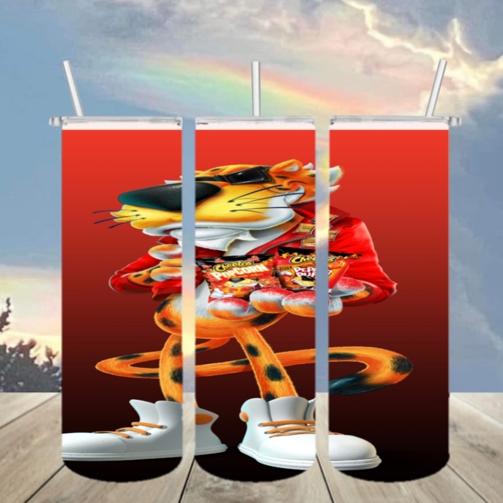 Chester cheetah skinny tumbler